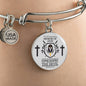 Whole Armor Of God Bible Verse Inspirational Gift Stainless Steel or 18k Gold Circle Bangle Bracelet - Express Your Love Gifts