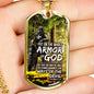Whole Armor Of God Christian Faith Ephesians Necklace Stainless Steel or 18k Gold Dog Tag 24" Chain-Express Your Love Gifts