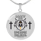 Whole Armor Of God Ephesianscirclependant Necklace Stainless Steel or 18k Gold 18-22" - Express Your Love Gifts