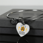 Whole Armor Of God Stainless Steel or 18k Gold Heart Pendant 18-22"-Express Your Love Gifts