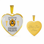 Whole Armor Of God Stainless Steel or 18k Gold Heart Pendant 18-22"-Express Your Love Gifts