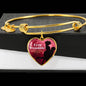 Wife Girlfriend Gift Spanish You'Re Irresistible Stainless Steel or 18k Gold Heart Pendant Bracelet Bangle-Express Your Love Gifts