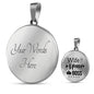 Wife. Mom. Boss Circle Necklace Stainless Steel or 18k Gold 18-22"-Express Your Love Gifts