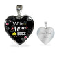 Wife. Mom. Boss Heart Pendant Necklace-Express Your Love Gifts