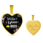 Wife. Mom. Boss Heart Pendant Necklace-Express Your Love Gifts