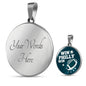 Win Philly Win Philadelphia Circle Necklace Stainless Steel or 18k Gold 18-22" - Express Your Love Gifts