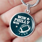Win Philly Win Philadelphia Circle Necklace Stainless Steel or 18k Gold 18-22" - Express Your Love Gifts