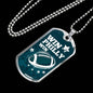 Win Philly Win Philadelphia Fan Gift Necklace Stainless Steel or 18k Gold Dog Tag 24" Chain-Express Your Love Gifts