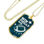 Win Philly Win Philadelphia Fan Gift Necklace Stainless Steel or 18k Gold Dog Tag 24" Chain-Express Your Love Gifts