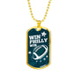Win Philly Win Philadelphia Fan Gift Necklace Stainless Steel or 18k Gold Dog Tag 24" Chain-Express Your Love Gifts