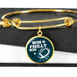 Win Philly Win Philadelphia Stainless Steel or 18k Gold Circle Bangle Bracelet - Express Your Love Gifts
