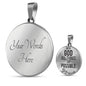With God All Things Are Possible Christian Circle Necklace Stainless Steel or 18k Gold 18-22"-Express Your Love Gifts
