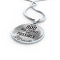 With God All Things Are Possible Christian Circle Necklace Stainless Steel or 18k Gold 18-22"-Express Your Love Gifts