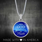 With God Everything Is Possible Circle Necklace Stainless Steel or 18k Gold 18-22"-Express Your Love Gifts