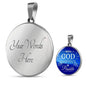 With God Everything Is Possible Circle Necklace Stainless Steel or 18k Gold 18-22"-Express Your Love Gifts