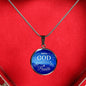 With God Everything Is Possible Circle Necklace Stainless Steel or 18k Gold 18-22"-Express Your Love Gifts