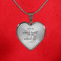 With My Whole Heart Necklace Stainless Steel or 18k Gold Heart Pendant 18-22" - Express Your Love Gifts