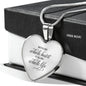 With My Whole Heart Necklace Stainless Steel or 18k Gold Heart Pendant 18-22" - Express Your Love Gifts
