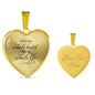 With My Whole Heart Necklace Stainless Steel or 18k Gold Heart Pendant 18-22" - Express Your Love Gifts