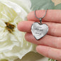 With My Whole Heart Necklace Stainless Steel or 18k Gold Heart Pendant 18-22" - Express Your Love Gifts