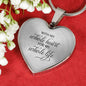 With My Whole Heart Necklace Stainless Steel or 18k Gold Heart Pendant 18-22" - Express Your Love Gifts