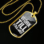Work Till Failure Necklace Stainless Steel or 18k Gold Dog Tag 24" Chain-Express Your Love Gifts