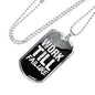 Work Till Failure Necklace Stainless Steel or 18k Gold Dog Tag 24" Chain-Express Your Love Gifts