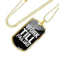 Work Till Failure Necklace Stainless Steel or 18k Gold Dog Tag 24" Chain-Express Your Love Gifts