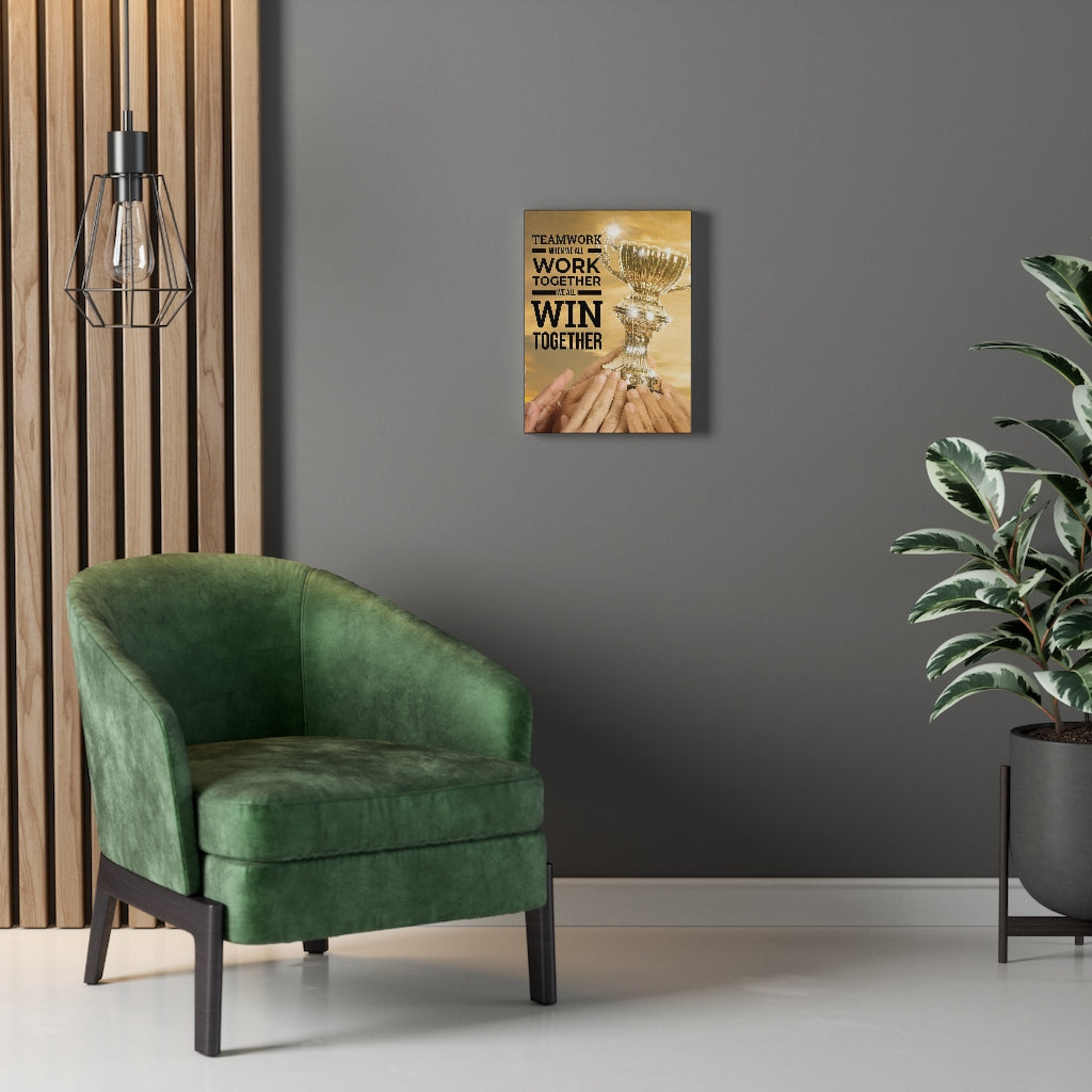 Work Together Win Together Motivational Verse Inspiring Wall Art - Express Your Love Gifts
