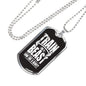 Workout Fitness Gift Train Like A Beast Look Like A Beauty Dog Tag Stainless Steel or 18k Gold 24" - Express Your Love Gifts