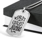 World'S Coolest Nurse Necklace Stainless Steel or 18k Gold Dog Tag 24" Chain - Express Your Love Gifts
