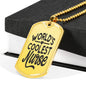 World'S Coolest Nurse Necklace Stainless Steel or 18k Gold Dog Tag 24" Chain - Express Your Love Gifts