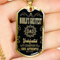 World'S Greatest Dad Dog Tag Stainless Steel or 18k Gold 24" Chain Gift For Dad - Express Your Love Gifts