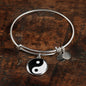 Yin Yang Bracelet Stainless Steel or 18k Gold Circle Yoga Bangle - Express Your Love Gifts