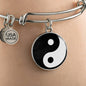 Yin Yang Bracelet Stainless Steel or 18k Gold Circle Yoga Bangle - Express Your Love Gifts