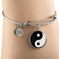 Yin Yang Bracelet Stainless Steel or 18k Gold Circle Yoga Bangle - Express Your Love Gifts