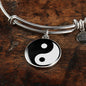 Yin Yang Bracelet Stainless Steel or 18k Gold Circle Yoga Bangle - Express Your Love Gifts