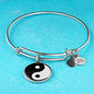 Yin Yang Bracelet Stainless Steel or 18k Gold Circle Yoga Bangle - Express Your Love Gifts