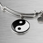 Yin Yang Bracelet Stainless Steel or 18k Gold Circle Yoga Bangle - Express Your Love Gifts