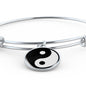 Yin Yang Bracelet Stainless Steel or 18k Gold Circle Yoga Bangle - Express Your Love Gifts