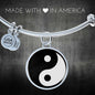 Yin Yang Bracelet Stainless Steel or 18k Gold Circle Yoga Bangle - Express Your Love Gifts
