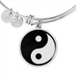 Yin Yang Bracelet Stainless Steel or 18k Gold Circle Yoga Bangle - Express Your Love Gifts