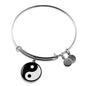 Yin Yang Bracelet Stainless Steel or 18k Gold Circle Yoga Bangle - Express Your Love Gifts