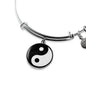 Yin Yang Bracelet Stainless Steel or 18k Gold Circle Yoga Bangle - Express Your Love Gifts
