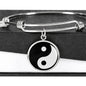 Yin Yang Bracelet Stainless Steel or 18k Gold Circle Yoga Bangle - Express Your Love Gifts