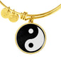 Yin Yang Bracelet Stainless Steel or 18k Gold Circle Yoga Bangle - Express Your Love Gifts