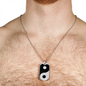 Yin Yang Necklace Balance Stainless Steel or 18k Gold Dog Tag 24" Chain-Express Your Love Gifts