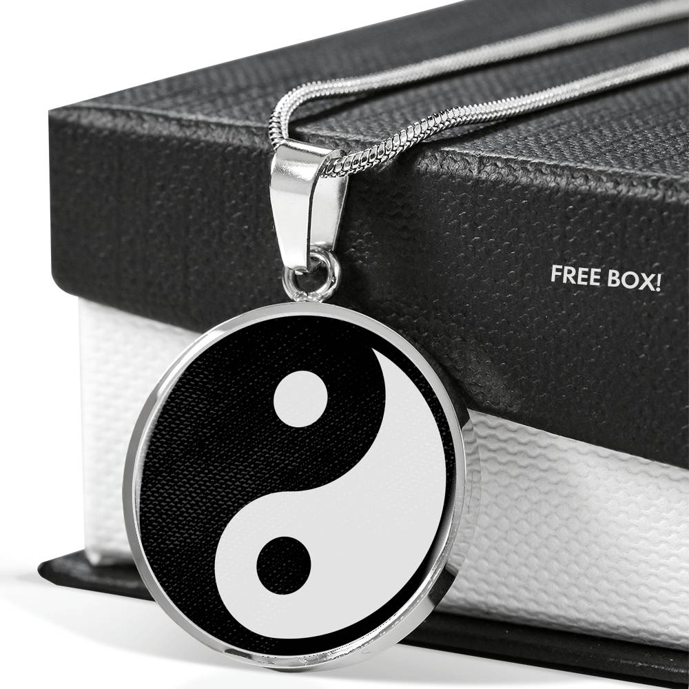 Yin Yang Necklace Yoga Pendant Stainless Steel or 18k Gold 18-22" - Express Your Love Gifts