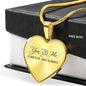 You & Me Forever And Always Necklace Stainless Steel or 18k Gold Heart Pendant 18-22" - Express Your Love Gifts