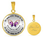 You Are At Peace Memorial Love Circle Necklace Stainless Steel or 18k Gold 18-22" - Express Your Love Gifts